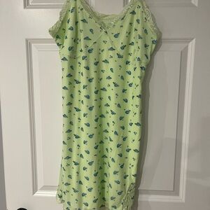 Wild Fable Mint Green Top with Blue Floral Accents